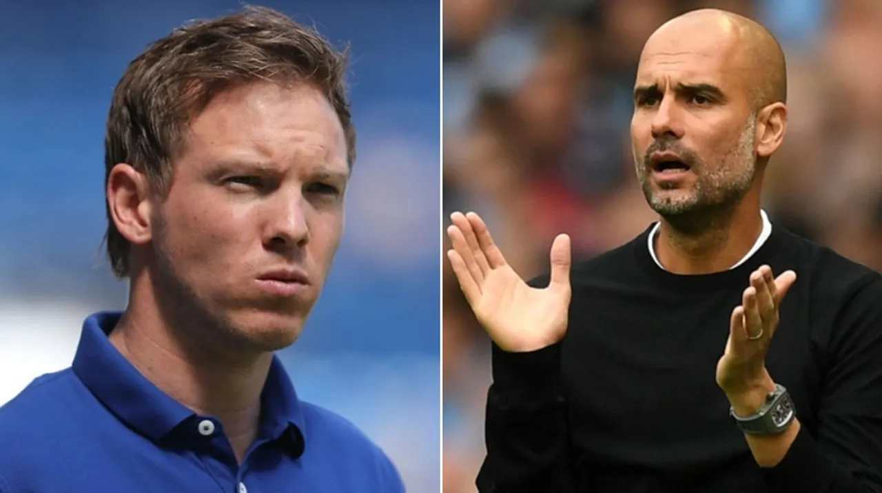  Julian Nagelsmann and Pep Guardiola Photograph:(AFP) 